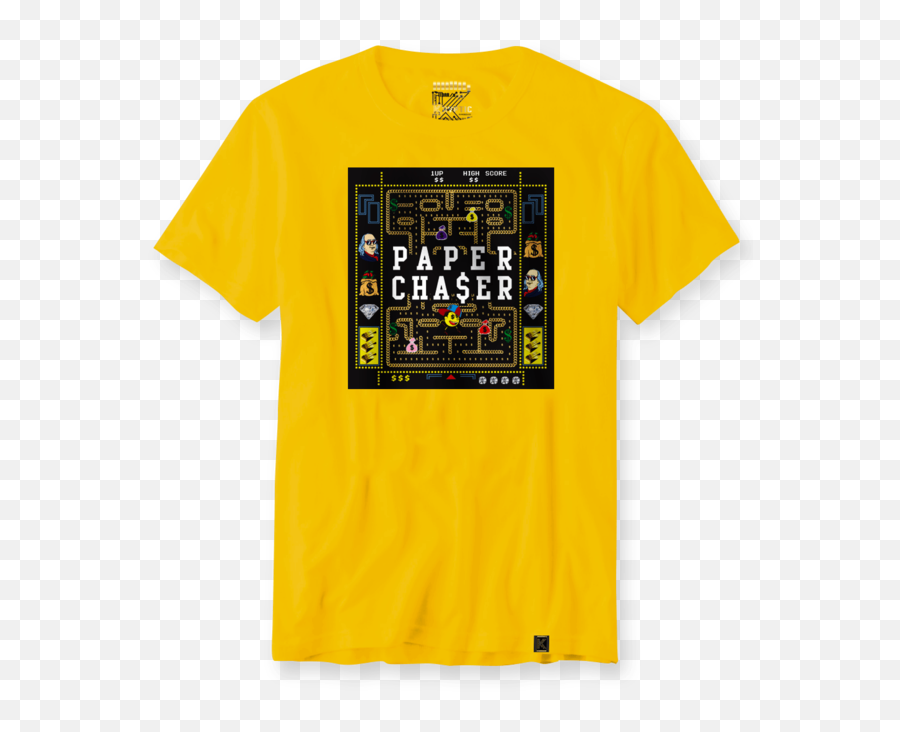 Paper Chaser Augmented Reality T - Shirt Short Sleeve Emoji,Once Upon A Time Pacman Emoticon