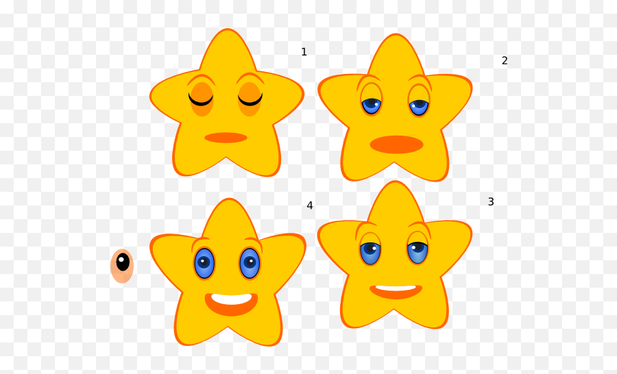 Yellow Stars Emotions Clip Art At Clkercom - Vector Clip Happy Emoji,Art Request Emotions