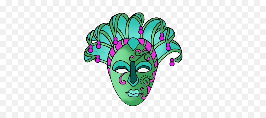 Free Mardi Gras Clip Art By Phillip Martin - Clip Art Emoji,Emotions Art Mask