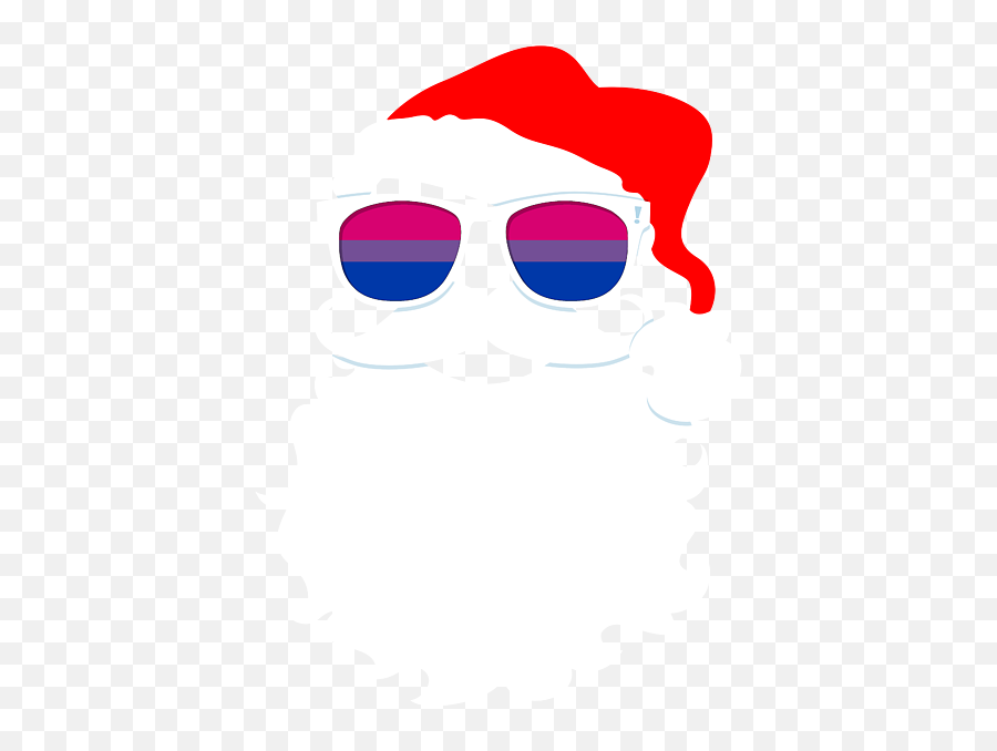 Santa Claus Bisexual Pride Flag Sunglasses Carry - All Pouch Dot Emoji,Emoticon Of Pride