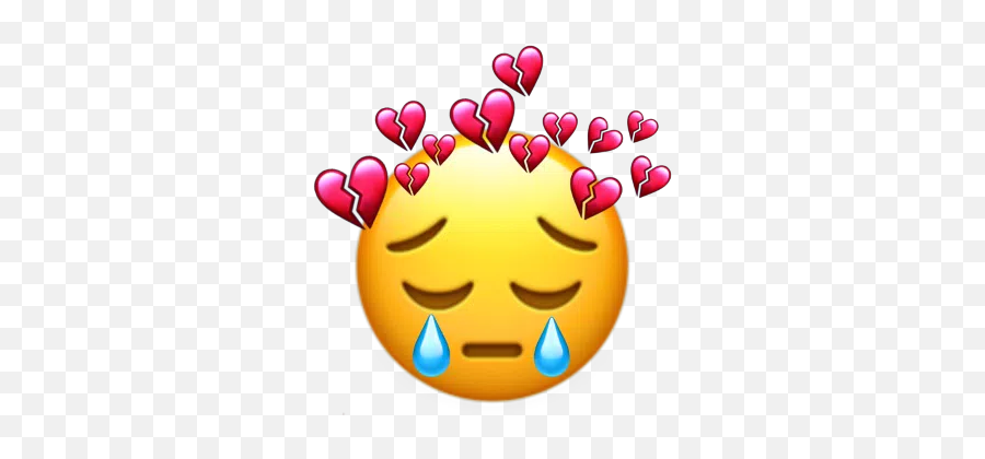Emogi Sademoji Emogis Heartbreak Sticker By Sadia Ch - Iphone Emoji,Heartbreak Emoticon Sims4
