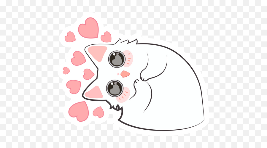 Lovely Cute Kitty Sticker - Sticker Mania Dot Emoji,Cute Cat Emoji Stickers