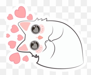 Lovely Cute Kitty Sticker - Sticker Mania Dot Emoji,Cute Cat Emoji Stickers