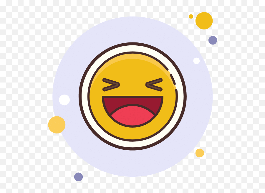 Happy Icon In Circle Bubbles Style Emoji,Emoticon Doodle