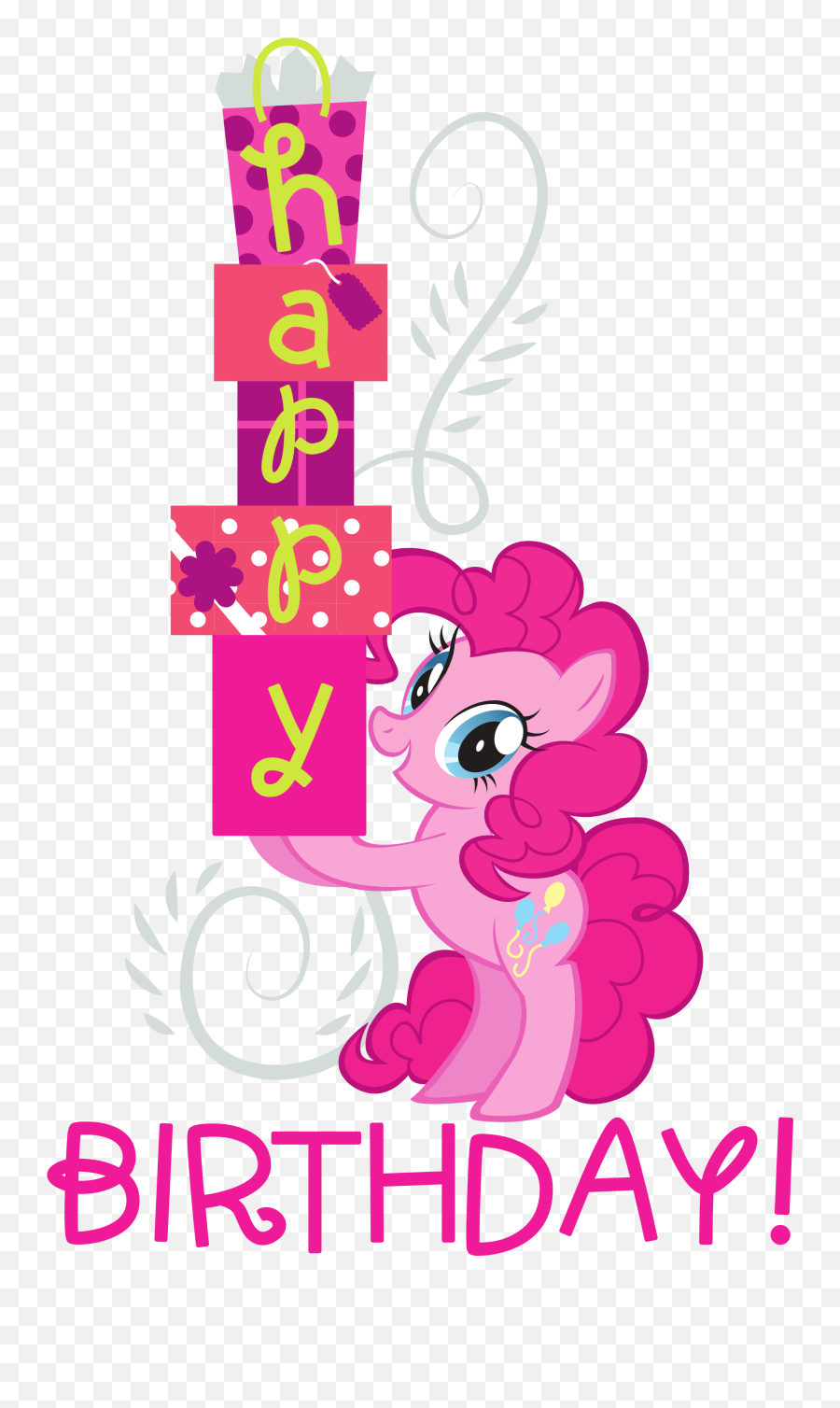 89548 - My Little Pony Happy Birthday Pinkie Pie Emoji,Birthdsy Female Emotions