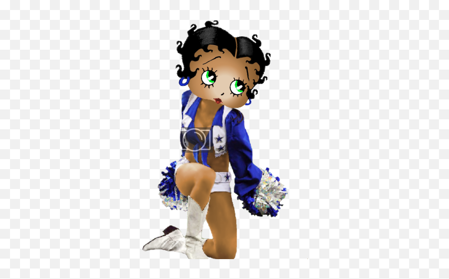 Betty Boop Broncos Cheerleader Photo By Khunpaulsak Betty Emoji,Dallas Cowboy Emoji Meme