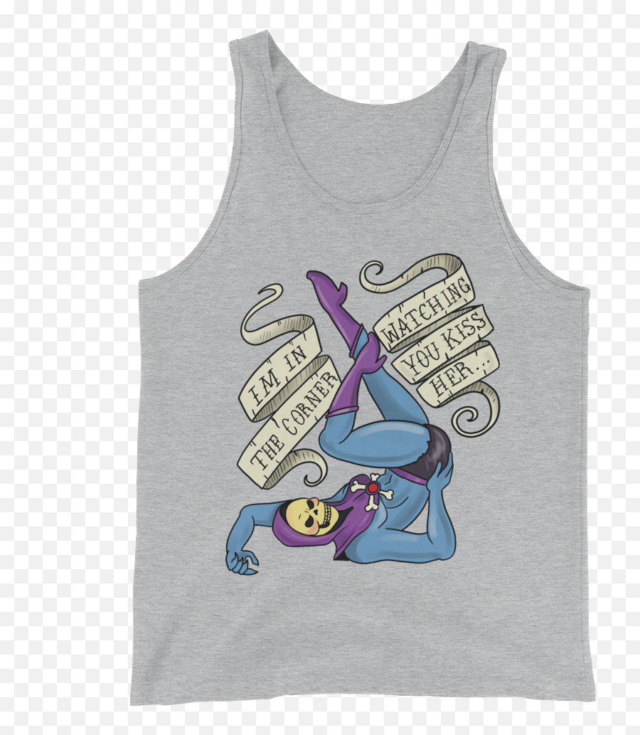 Sleeves Tagged Skeletor - Swish Embassy Active Tank Emoji,Im Watching You Emoji