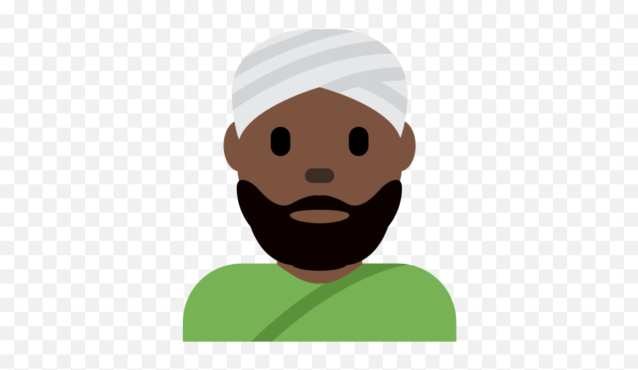 U200d Man Wearing Turban Emoji With Dark Skin Tone Meaning - Man With Turban Emoji,Emoji Skin Tones