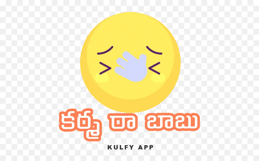 Karma Raababu Sticker - Emoji Text Stickers Kulfy Happy,Emoji Apps