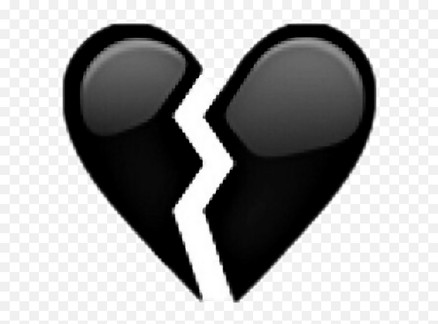 Broken Sad Unhappy Tumblr Emoji Sticker - Black Broken Heart Emoji,Unhappy Emoji