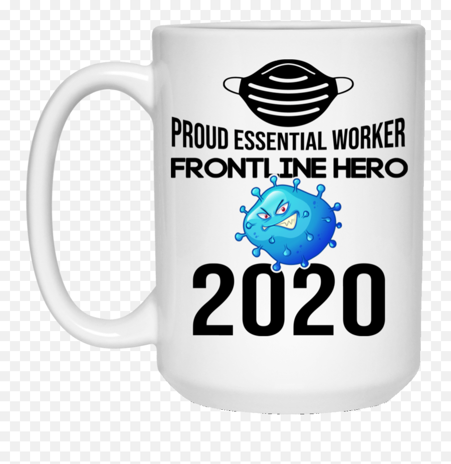 Proud Essential Worker America Frontline Hero 2020 Ceramic Coffee Mug - Beer Stein Crazy Cat Lady Merchandise Emoji,Coffee Mug Emoticon