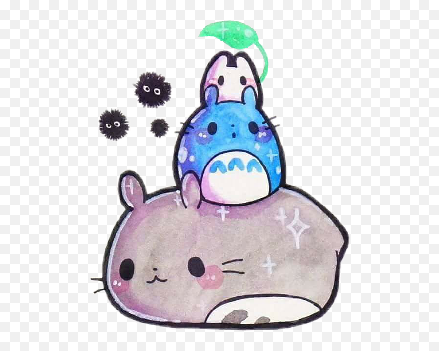Jenniillustrations Ghibli Sticker By Pinkfroggyranger - Stickers Totoro Chibi Emoji,Ghibli Emoji