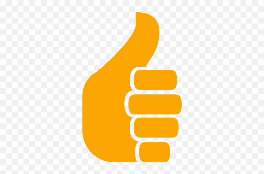 Orange Thumbs Up 3 Icon - Free Orange Thumbs Up Icons Orange Thumbs Up Icon Transparent Emoji,Symbols For Thumbs Up Emoticon