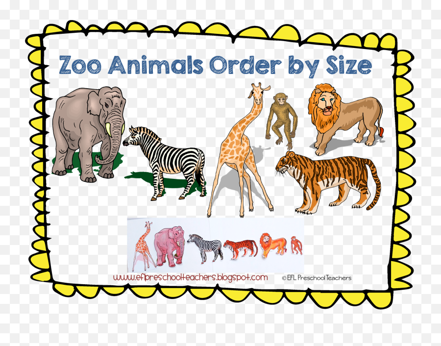 April 2016 - Sorting Zoo Animals By Size Emoji,Emotions In Zoo Animals