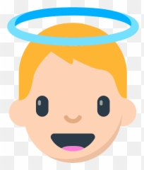 Baby Angel Emoji - Caritas De Angel Dibujo,Angel Emoji