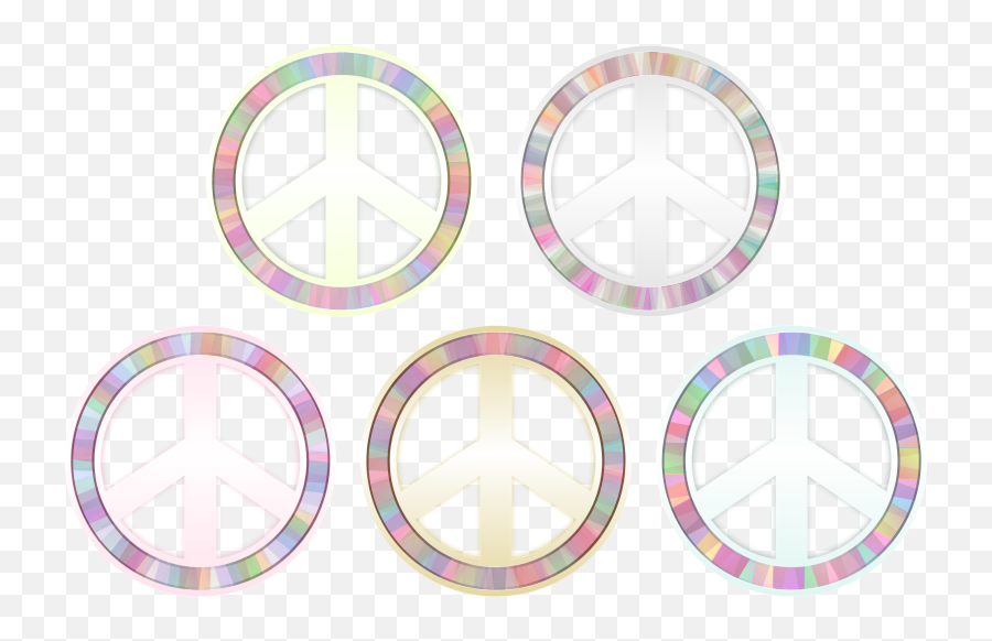 Free Clip Art Peace Symbol - Pastels By Visciousspeed Peace Symbols Emoji,Japanese Emoticons Peace Sign
