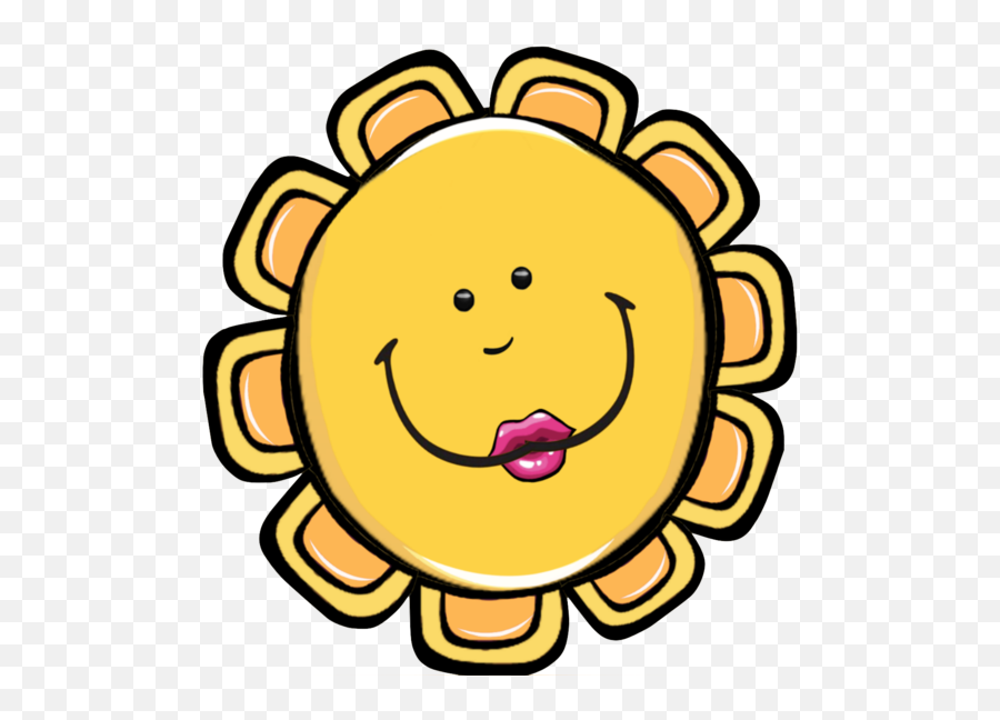 8 Yellow Face Cute Cartoon Flower Faces - Dr Bhagwat Sahay Govt College Gwalior Emoji,Emoticon With Flowers