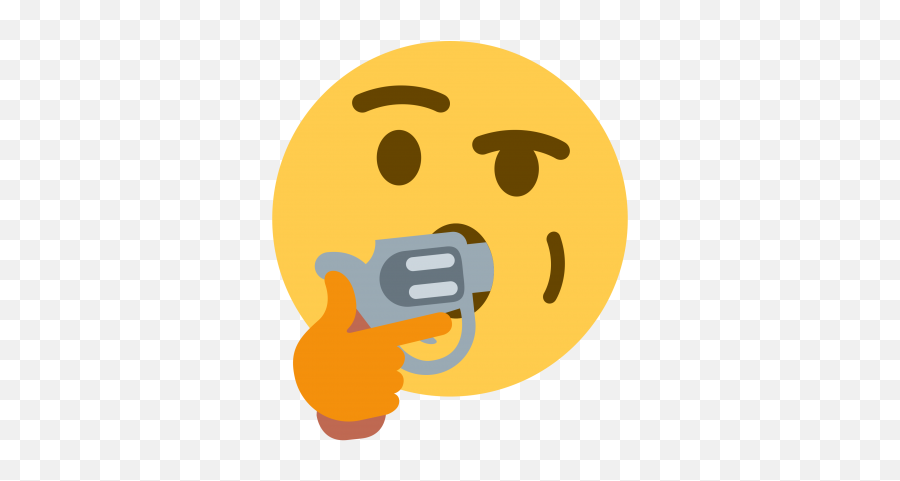 With A Gun In His Mouth Emoji - Discord Emojis,Mouth Watering Emoji