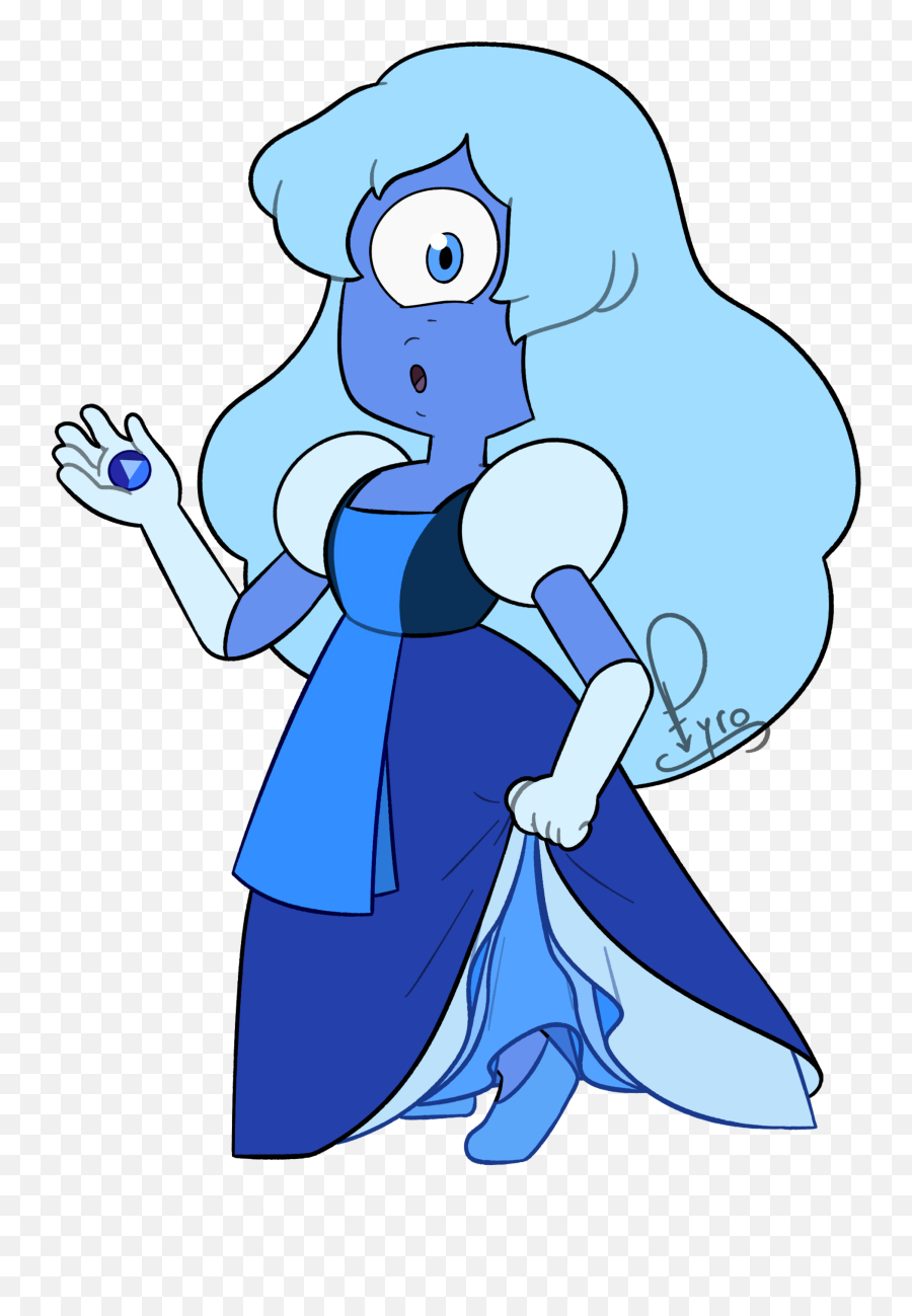 Sapphire - Hot Blue Diamond From Steven Univers Emoji,Pyro Emotion Eyes