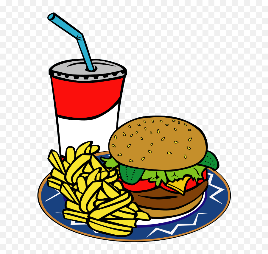 Fries Burger Soda Fast Food Png Svg Clip Art For Web - Clip Art Free Meal Emoji,Emoji Burger,