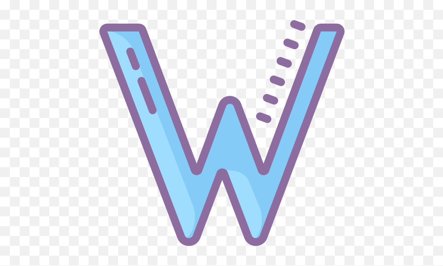 W Icon In Cute Color Style - W Icon Cute Emoji,Wakeboarding Emoji