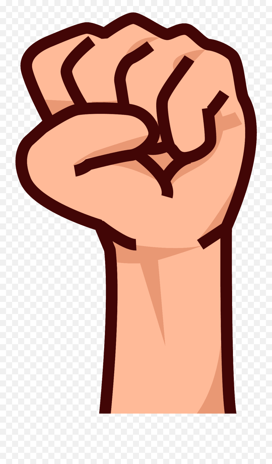 Raised Fist Emoji Clipart - Puño En Alto Dibujo,Fist Emojis