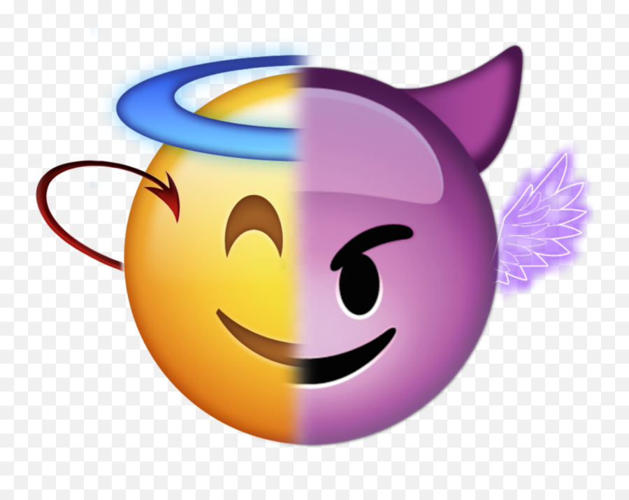 Angel Devil Angelanddevil 317585083287211 By Asvlan Emoji,Purple Devil Emoji