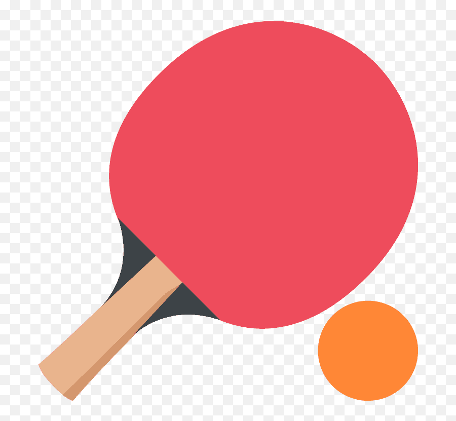 Table Tennis Paddle And Ball Id 1676 Emojicouk - Cartoon Ping Pong Paddle,Ball Emoji