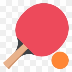 Table Tennis Paddle And Ball Id 1676 Emojicouk - Cartoon Ping Pong Paddle,Ball Emoji