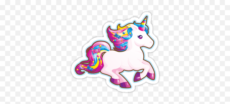 Kawaii Magical Candy Unicorn Sticker - Kawaii Unicorn Stickers Png Emoji,Kimchi Emoji