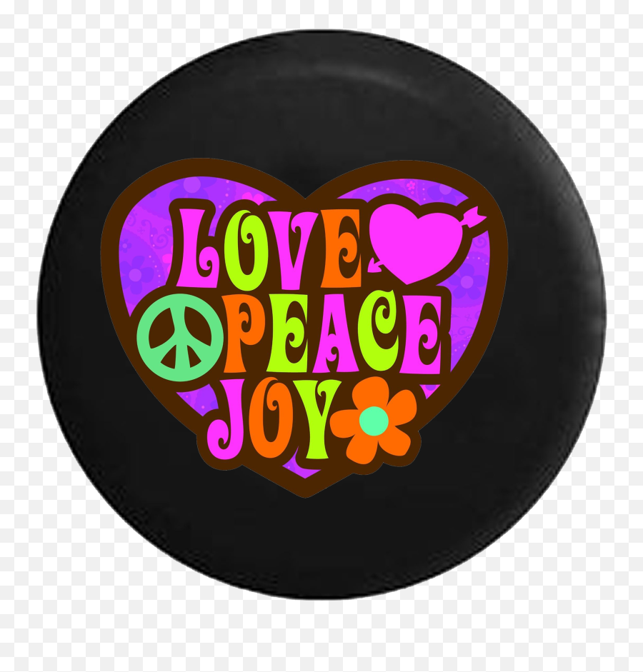 Jl Spare Tire Cover Bright Yellow Vibrant Sunflower With - Love Peace Joy Emoji,Yellow Heart Emoji Pillow