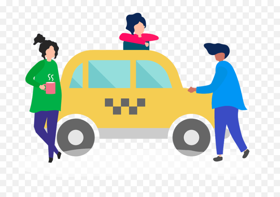 Taxi Vertical In Ordering Co - Marketing Clipart Full Size Content Creation Emoji,Blindfolded Emoji