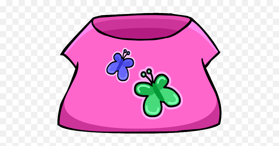 Butterfly T - Pink Shirt On Club Penguin Emoji,Penguin Shirt Emoji