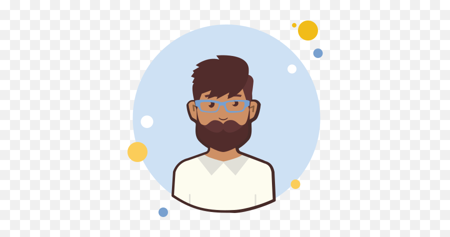 Man With Beard In Blue Glasses Icon - Png Man Glasses Beard Emoji,Apple Emojis Cool Glasses