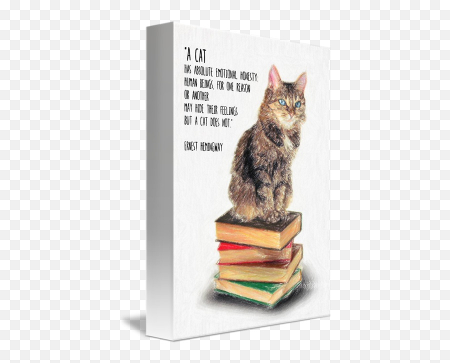 Cat Quote - Ernest Hemingway Cat Quotes Emoji,Kitty Ears That React To Emotion