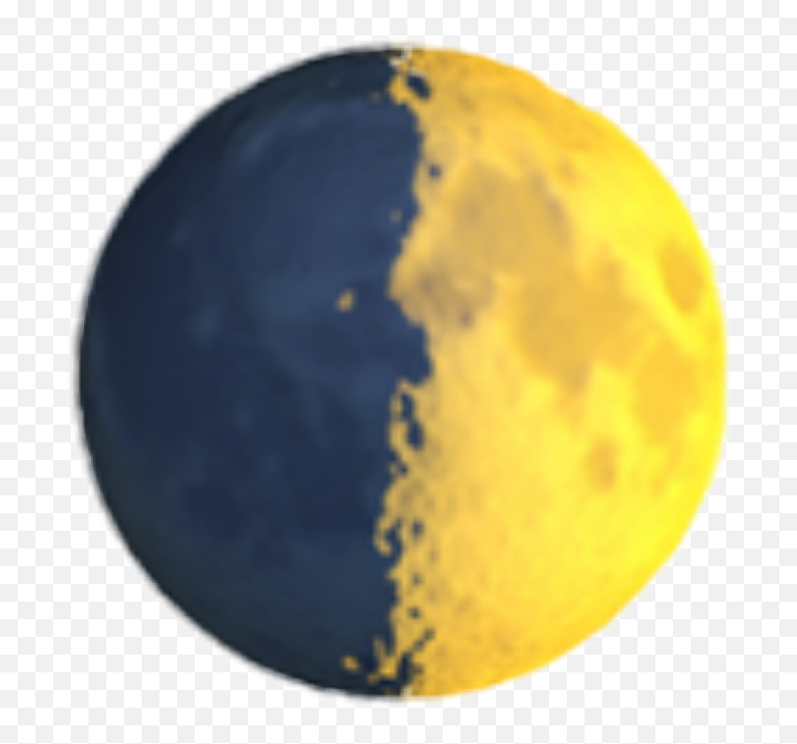 Telegram Sticker 114 From Collection Emoji - Quarter Moon Emoji,Universe Emoji