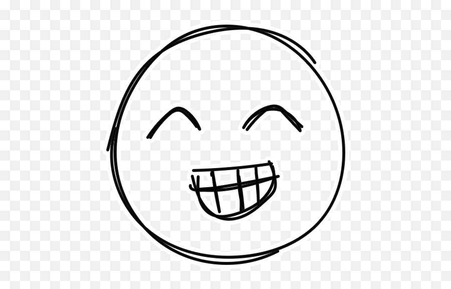 Faceemoji Happy Smile Sticker By - Happy,Easy Pictures To Draw Of Black And White Laughing Emojis