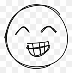 Faceemoji Happy Smile Sticker By - Happy,Easy Pictures To Draw Of Black And White Laughing Emojis