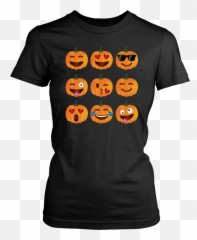 Funny Cute Halloween Pumpkin Emoji - Christmas Anime T Shirt,Cute Emoji Shirts