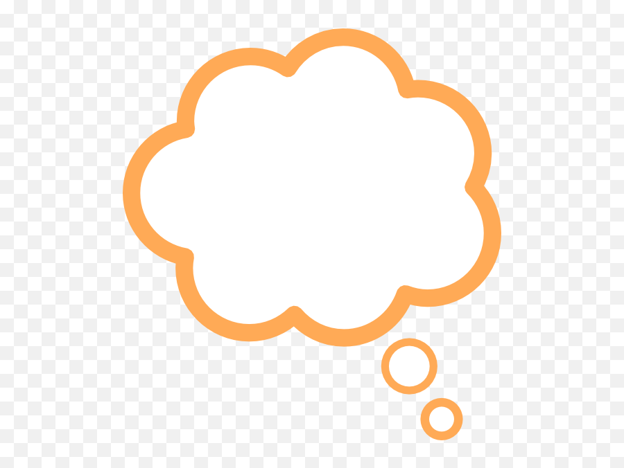 Orange Cloud Clip Art At Clkercom - Vector Clip Art Online Dot Emoji,Thinking Emojis Public Domain