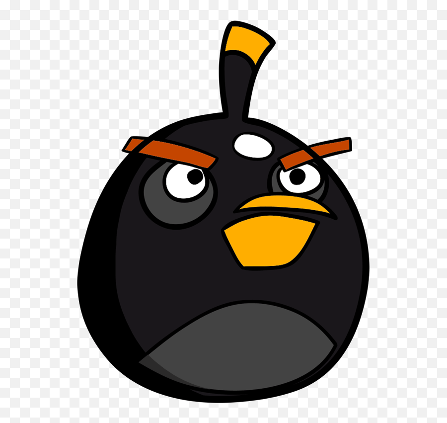 Draw A Black Bird - Transparent Angry Birds Bomb Emoji,Big Angry Bird Facebook Emoticon