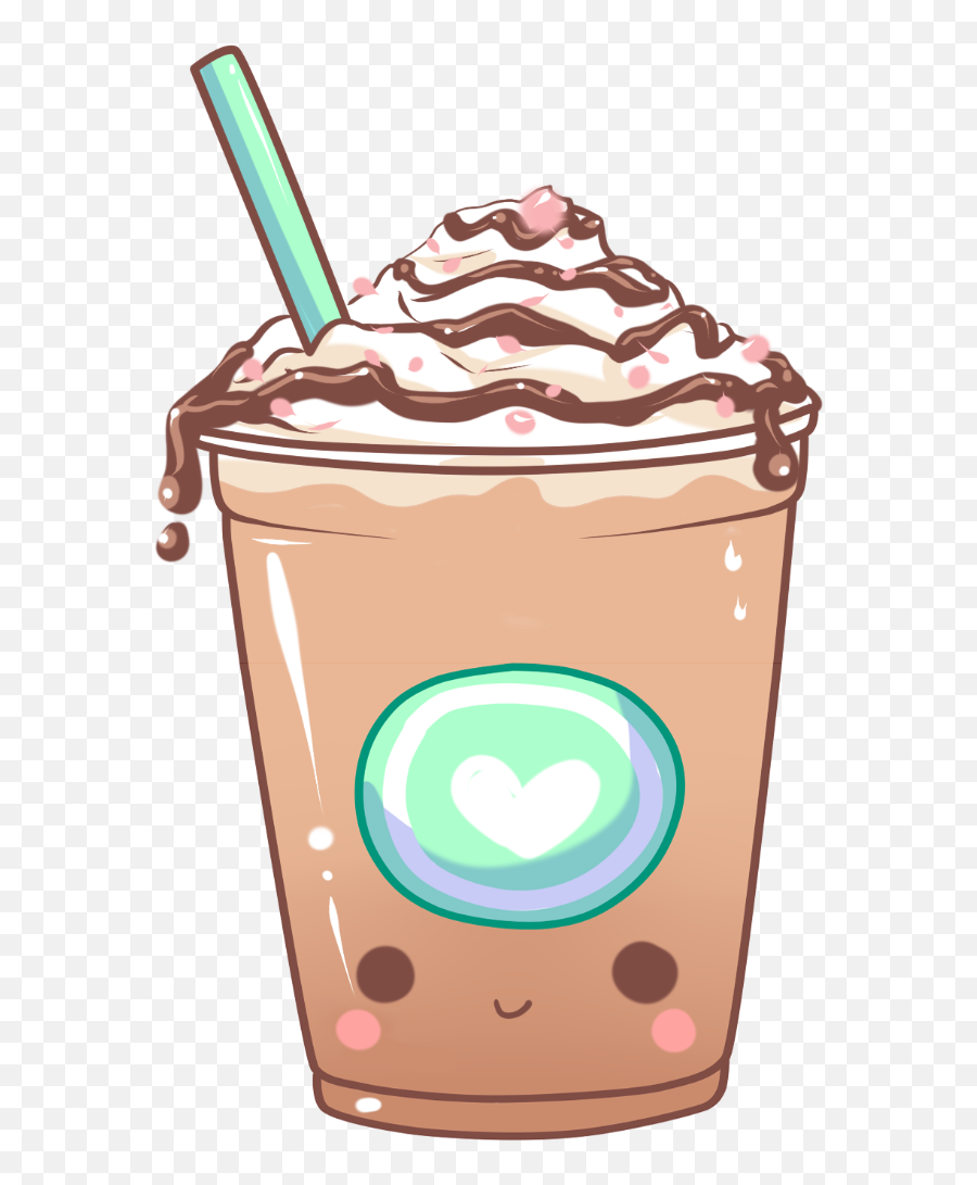 Coffee Clipart Iced Coffee - Iced Coffee Kawaii Png Coffe Milkshake Kawaii Emoji,Anime Coffee Emoji