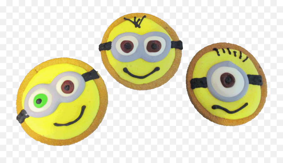 Minion Bakery Cookie 4 - Happy Emoji,Minion Emoticon