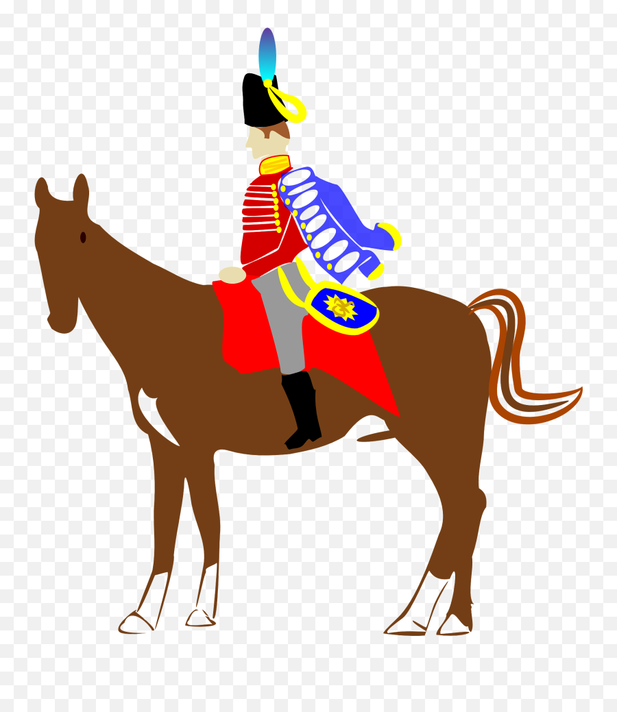 Officer Riding A Horse Clipart - Soldier On A Horse Png Emoji,Horse Riding Emoji