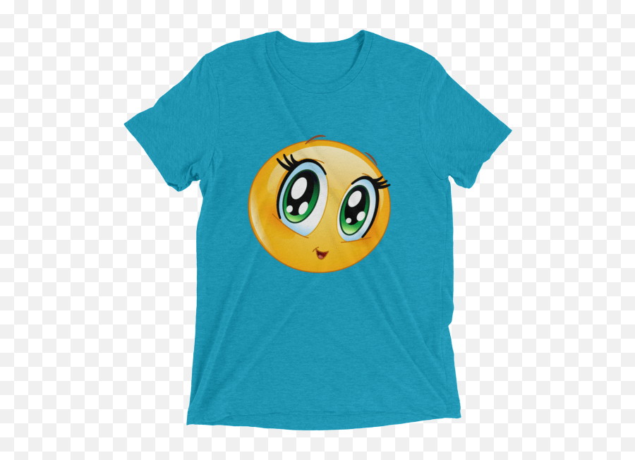 Cute Manga Girl Emoji T Shirt - Funny Smiley Face Emoticon,Right Facing L Emoji