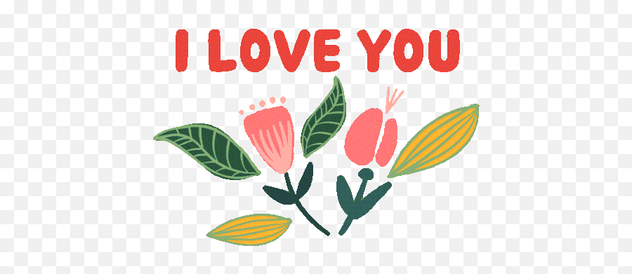 Love You Gif Cute Gif - Floral Emoji,Maoi Emoji