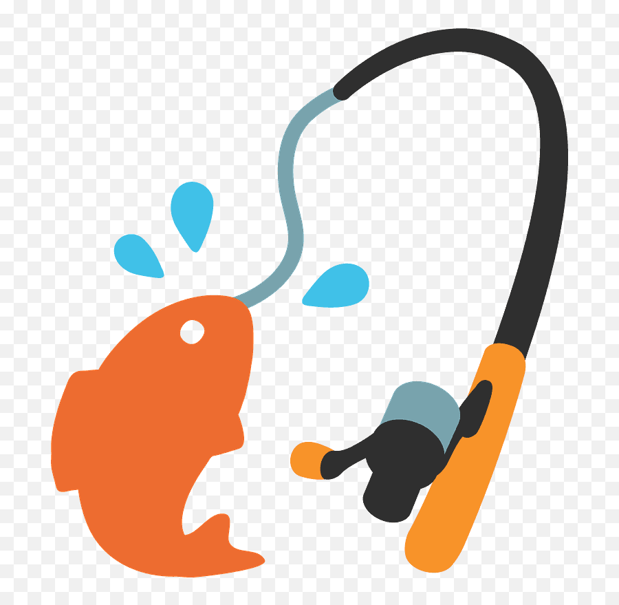 Fishing Pole Emoji - Fishing Rod Cartoon Png,Fish Emoji