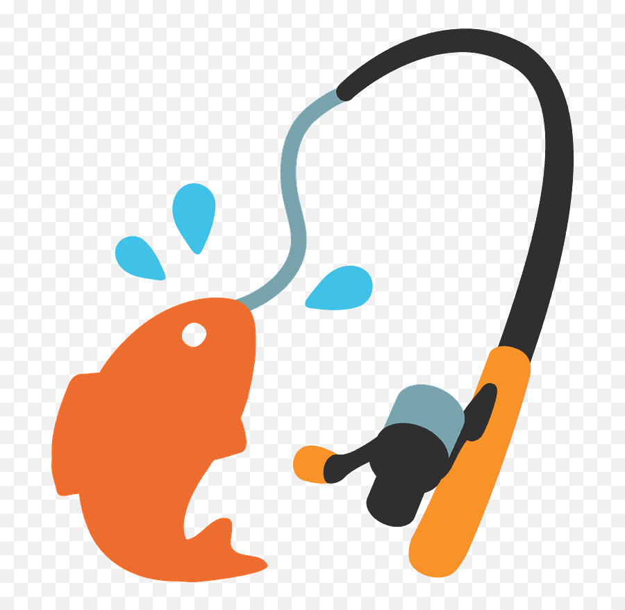 Fishing Pole Emoji - Fishing Rod Cartoon Png,Fish Emoji - Free Emoji ...