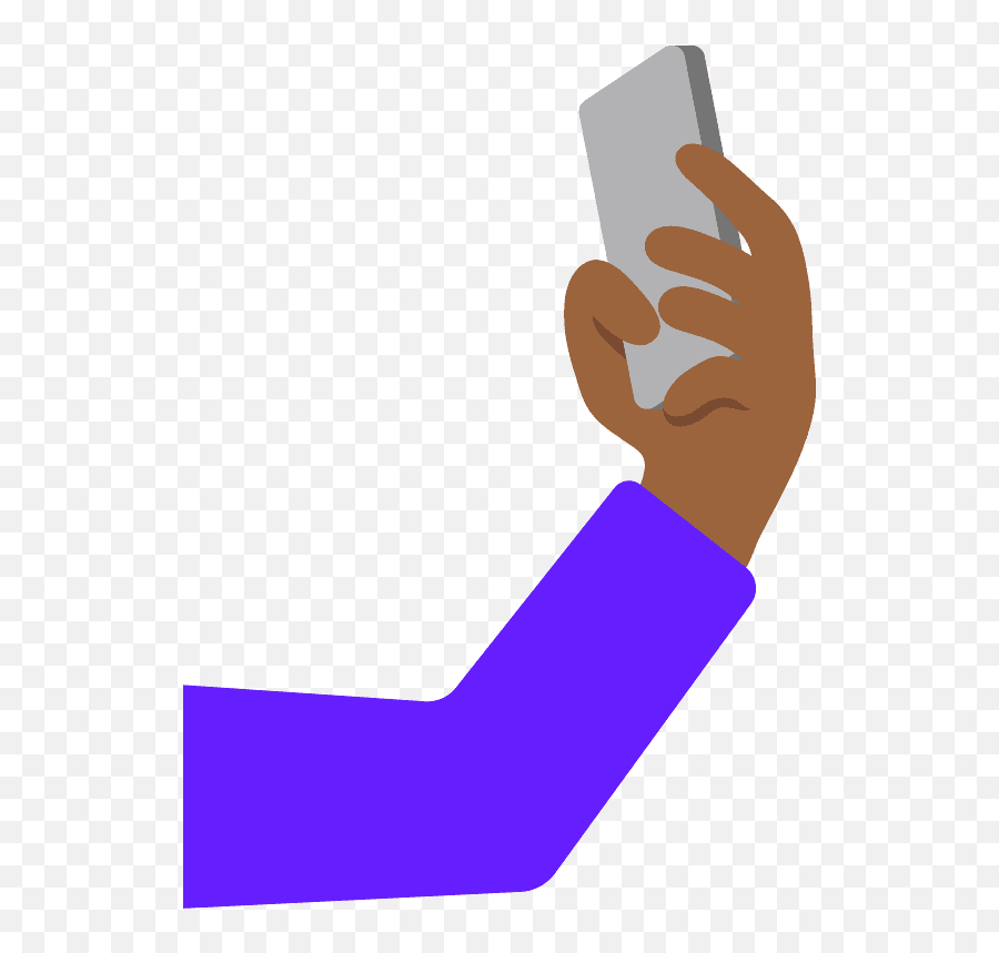 Selfie Emoji Clipart - Smartphone,Phone Hand Emoji