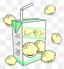 Japanese Lemon Juice Box 90s Aesthetic - Aesthetic Juice Box Png Emoji,Juice Box Emoji